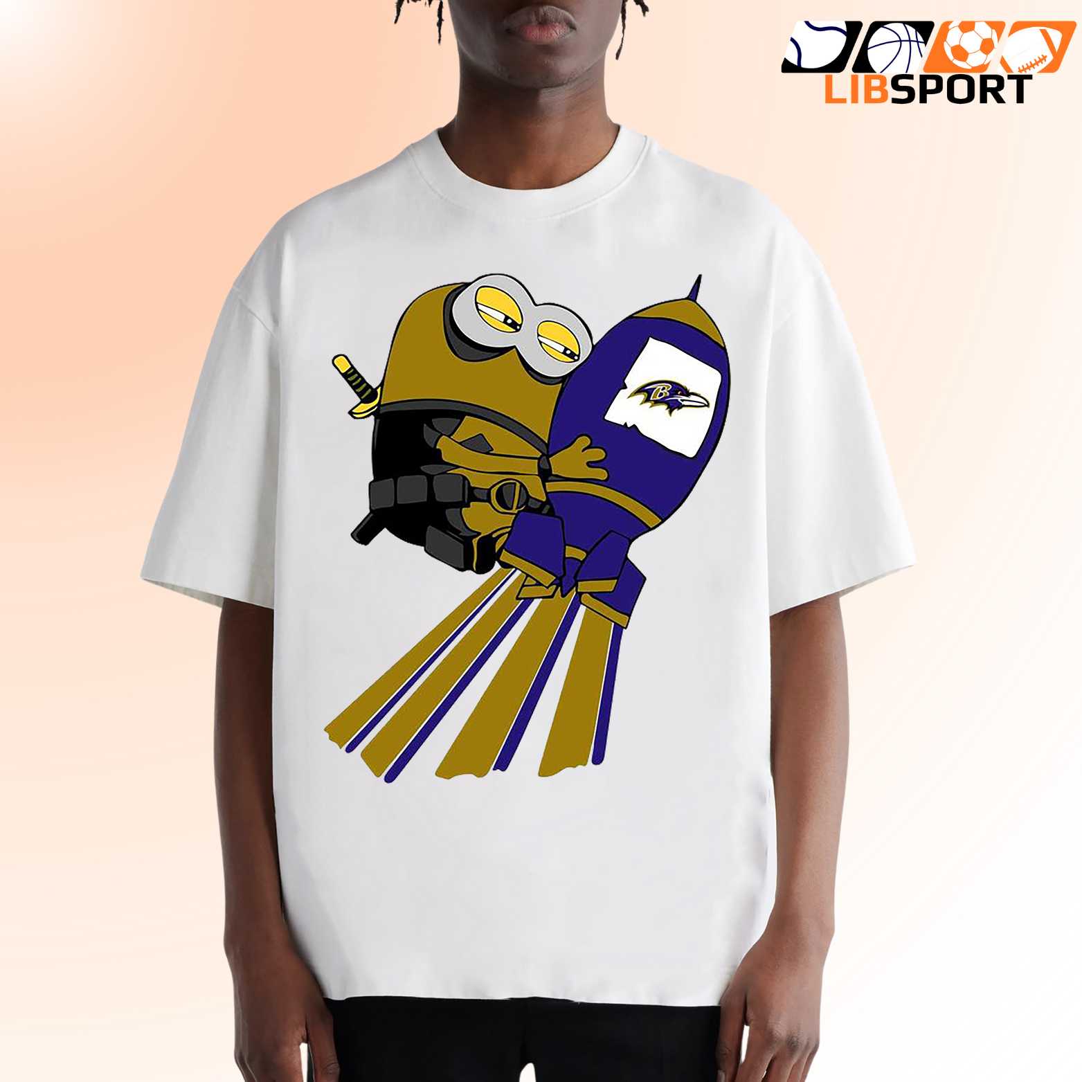 Baltimore Ravens Minions T Shirt, Gift For Fan Nfl Apparel